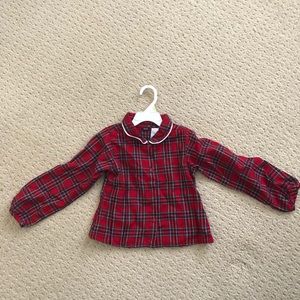 Izod Christmas plaid shirt
